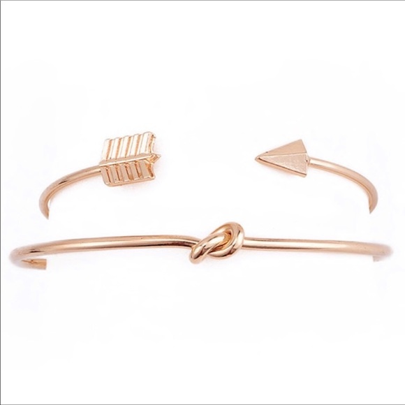Love Arrow & Knot 2pc Bracelet Set - Picture 2 of 4